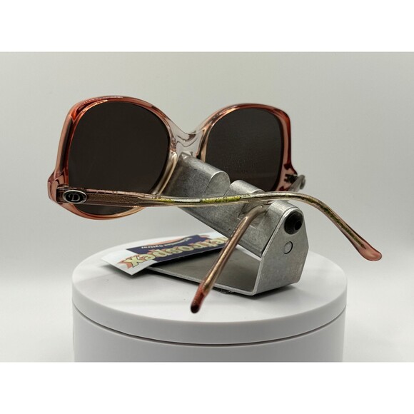 Vintage Oversize Sunglasses NOS Drop Temple Grey Lens Brown Fade Frame Diplomat - Picture 7 of 10